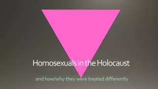 Homosexuals in the Holocaust