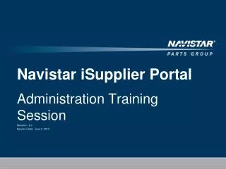 Navistar iSupplier Portal