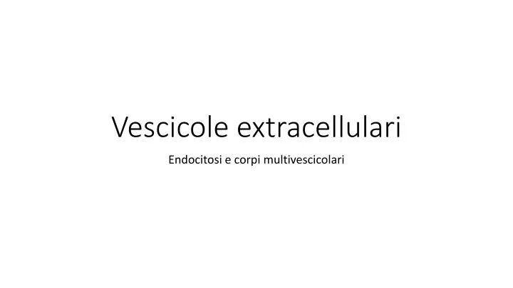 vescicole extracellulari
