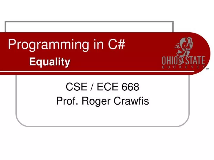 programming in c equality