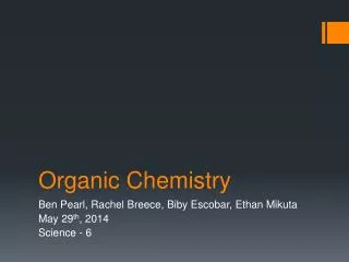 Organic Chemistry