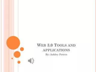 Web 3.0 Tools and applications
