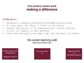 21st century careers work making a difference