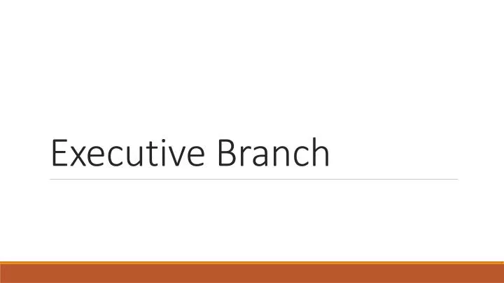 executive branch