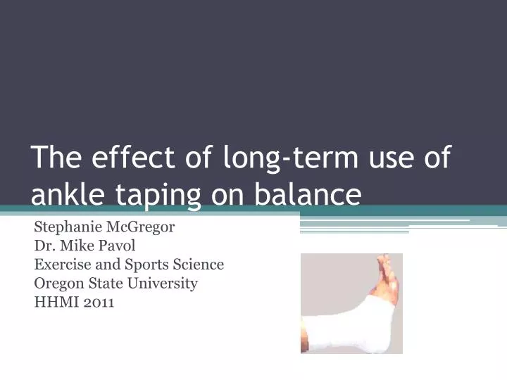 the effect of long term use of ankle taping on balance