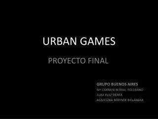 urban games