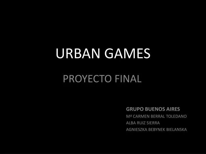 urban games