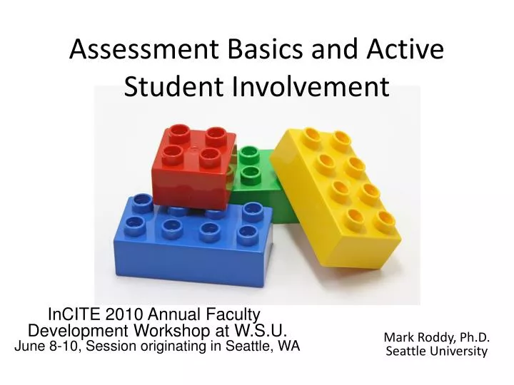 assessment basics and active student involvement