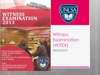 Witness Examination (WITEX)