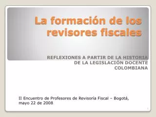 la formaci n de los revisores fiscales