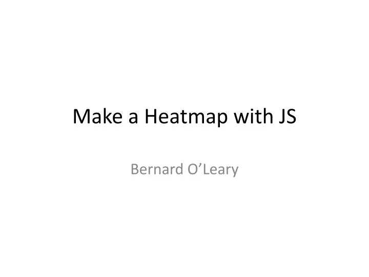 make a heatmap with js