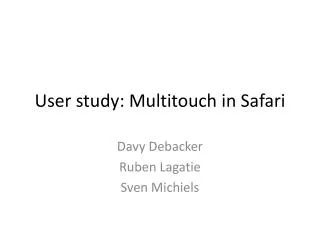 user study multitouch in safari