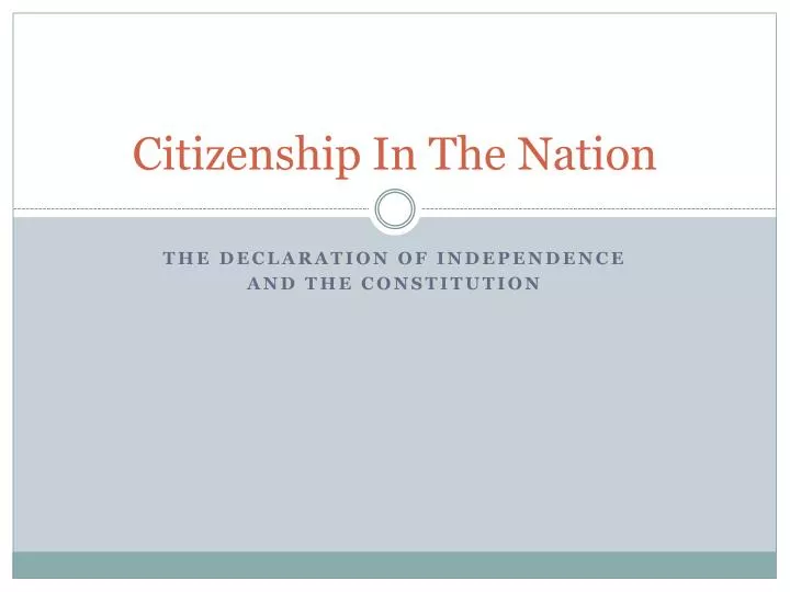 citizenship in the nation