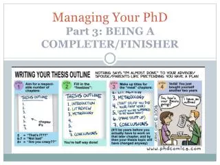 Managing Your PhD Part 3: BEING A COMPLETER/FINISHER