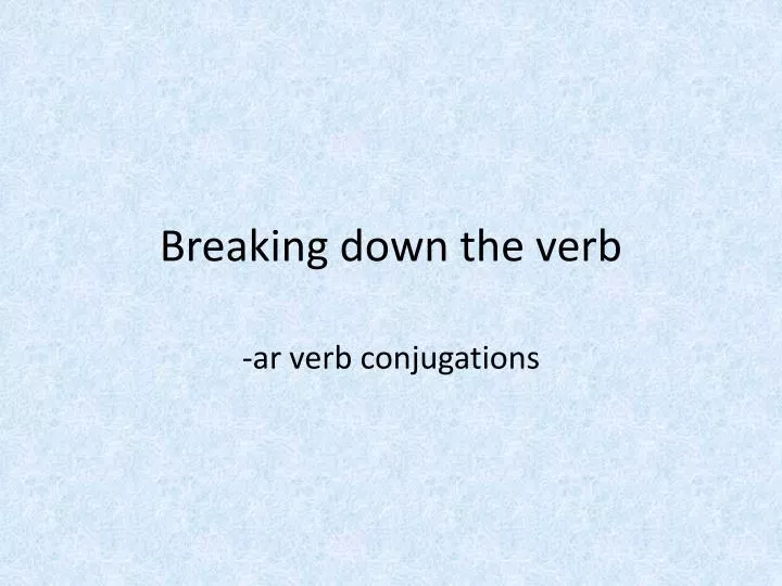 ar verb conjugations