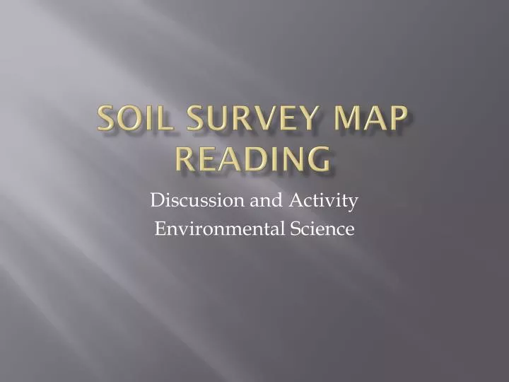 soil survey map reading