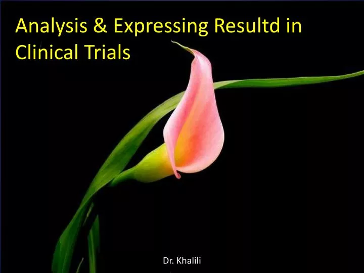 analysis expressing resultd in clinical trials