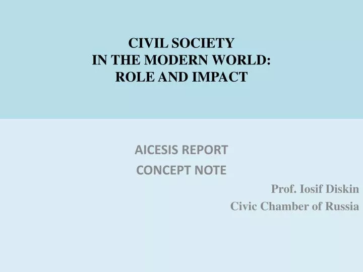civil society in the modern world role and impact