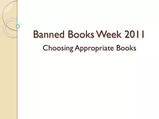 Banned Books Week 2011