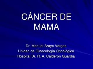 CÁNCER DE MAMA