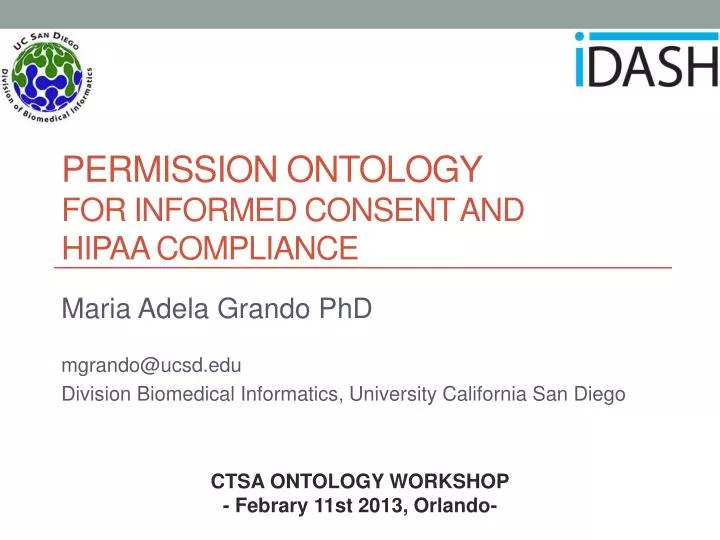permission ontology for informed consent and hipaa compliance
