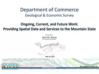 Department of Commerce Geological &amp; Economic Survey