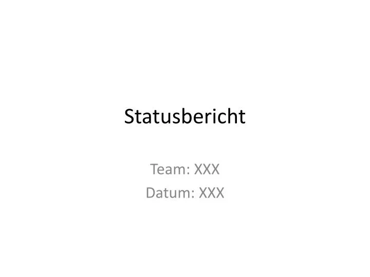 statusbericht