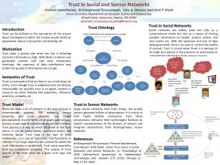 Trust In Social and Sensor Networks