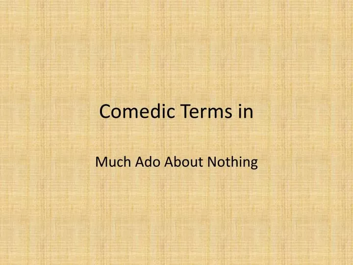 comedic terms in
