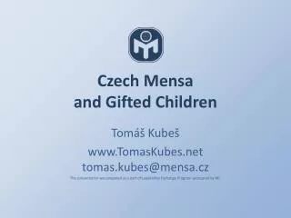 Czech Mensa and Gifted Children