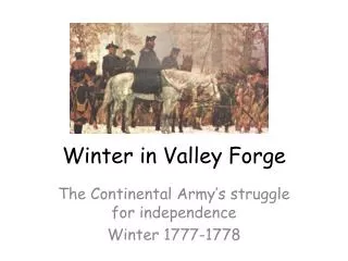 Winter in Valley Forge