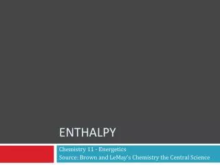 Enthalpy