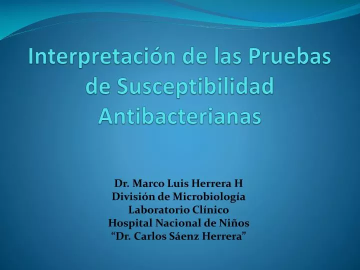 interpretaci n de las pruebas de susceptibilidad antibacterianas