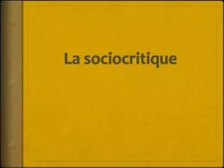 la sociocritique