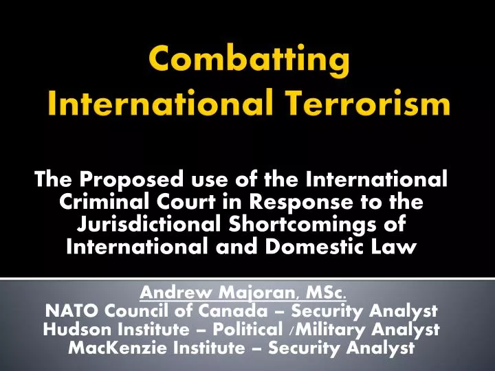 combatting international terrorism