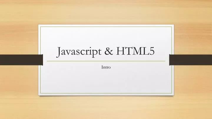 javascript html5