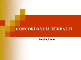 concord ncia verbal ii