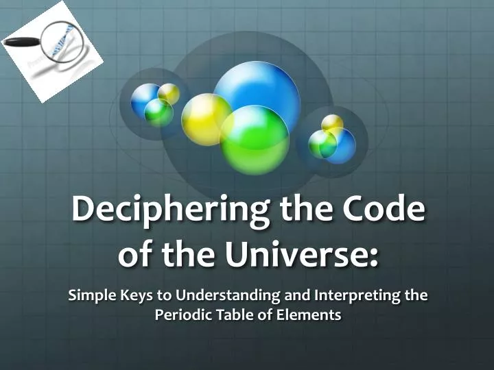 deciphering the code of the universe