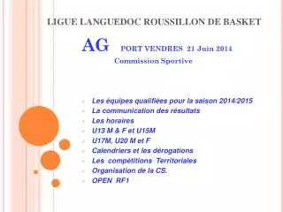 ligue languedoc roussillon de basket