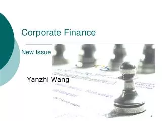 Corporate Finance New Issue