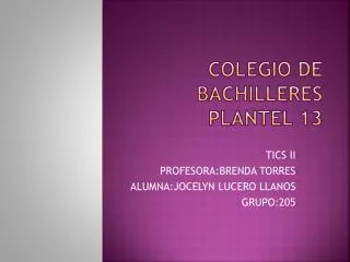 colegio de bachilleres plantel 13