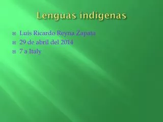 lenguas indigenas