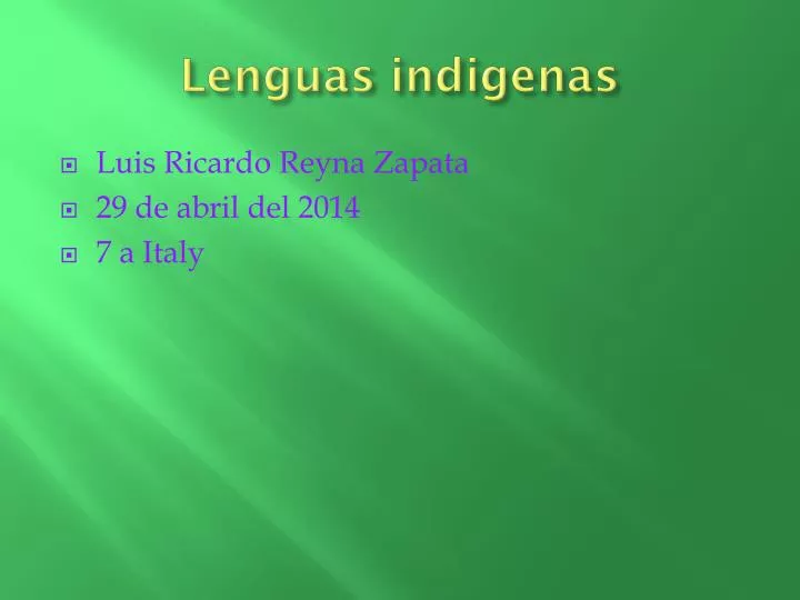 lenguas indigenas