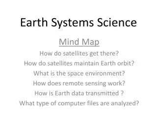 Earth Systems Science
