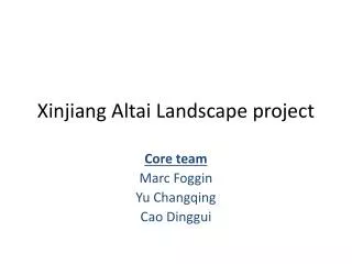 Xinjiang Altai Landscape project