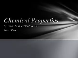 Chemical Properties