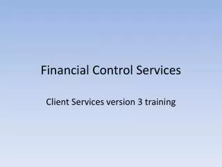 Financial Control Services