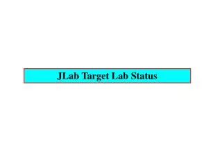 JLab Target Lab Status