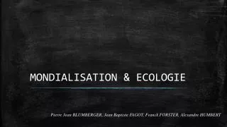 mondialisation ecologie
