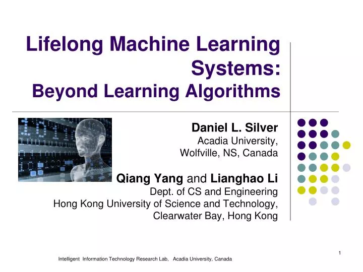 lifelong machine learning systems beyond learning algorithms